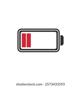 Battery indicator symbol, logo. Battery charge indicator icon. Vector.