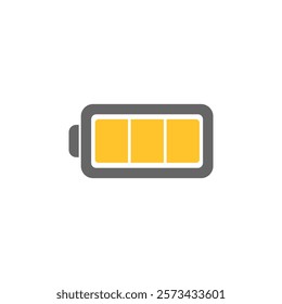 Battery indicator symbol, logo. Battery charge indicator icon. Vector.