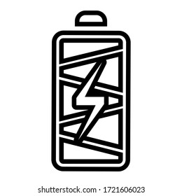 
battery indicator vector at the cas until it is full of outline style