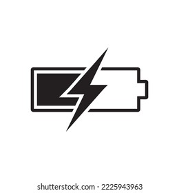 Battery indicator vector icon. Accumulator battery charge energy flat sign design. EPS 10 isolated battery symbol pictogram