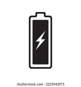 Battery indicator vector icon. Accumulator battery charge energy flat sign design. EPS 10 isolated battery symbol pictogram
