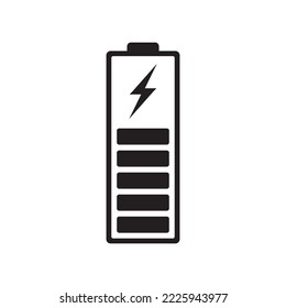 Battery indicator vector icon. Accumulator battery charge energy flat sign design. EPS 10 isolated battery symbol pictogram