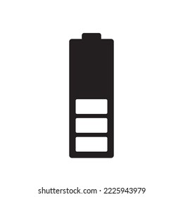 Battery indicator vector icon. Accumulator battery charge energy flat sign design. EPS 10 isolated battery symbol pictogram