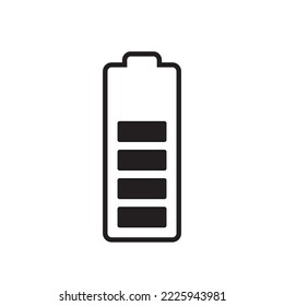 Vektorsymbol für Batterieindikatoren. Akkumulatorenladung Energie flach Schild Design. EPS10-Piktogramm für einzelne Batterien