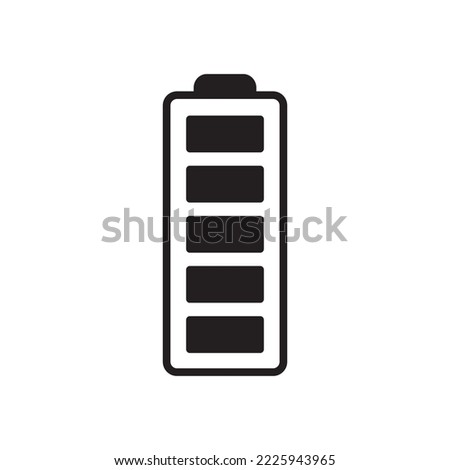 Battery indicator vector icon. Accumulator battery charge energy flat sign design. EPS 10 isolated battery symbol pictogram