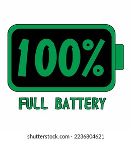 Ilustración vectorial de indicador de batería para teléfono móvil.