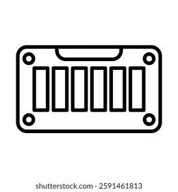 Battery Indicator Vector Line Icon Design