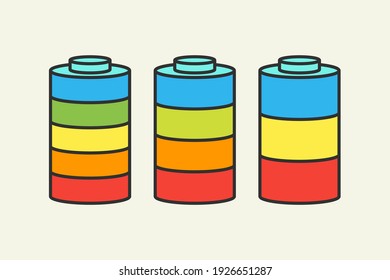 The Battery Infographic. Isolated Vector Illustration