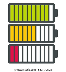 Battery infographics. Flat illustration of battery vector infographics for web