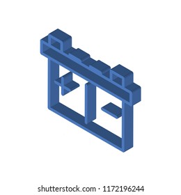 Battery isometric left top view 3D icon