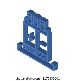 Battery isometric left top view 3D icon