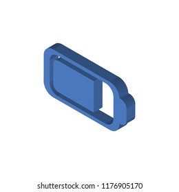 Battery isometric left top view 3D icon