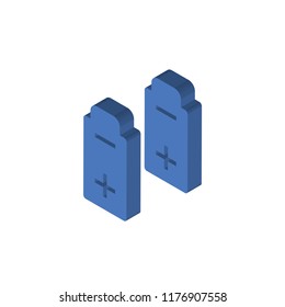 Battery isometric left top view 3D icon