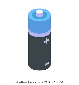 Batería isométrica en fondo blanco