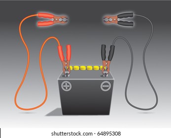 Battery with Jumper Cables