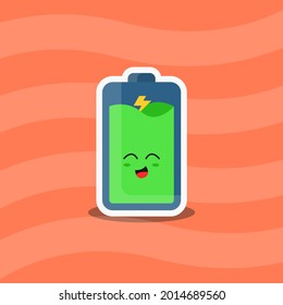 Battery with kawaii style design.