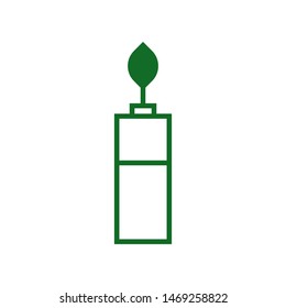 Battery with leaves logo template vector  clean energy icon design