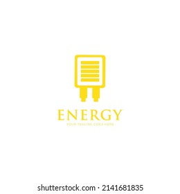 Battery leaves vector logo design. Battery and leaf icon natural energy symbol design element logo template