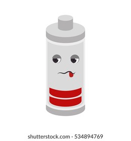 battery level character isolated icon