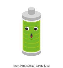 battery level character isolated icon