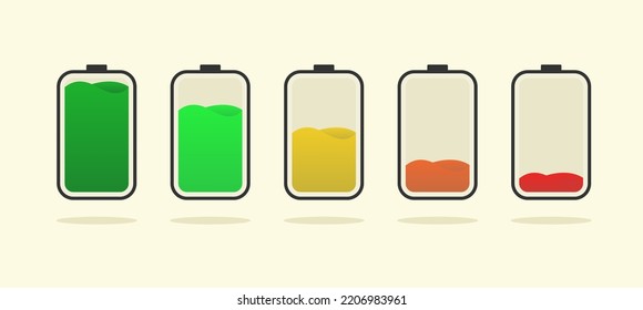 Battery with the level of charge. vector illustration. free vector.