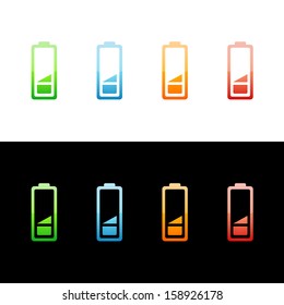 Battery Level Icon.  Glossy Icon Set