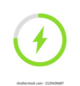 Symbol für Batteriehaltung. Blitzenergie-Symbol. Vektorgrafik. Logo-Design-Element