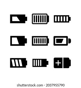 battery level icon or logo isolated sign symbol vector illustration - Collection of high quality black style vector icons
