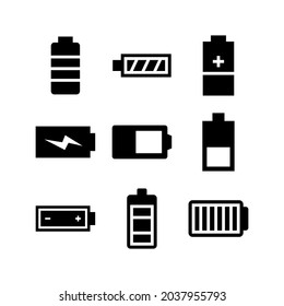 icono de nivel de batería o logotipo símbolo de signo aislado ilustración vectorial - Colección de iconos vectoriales de estilo negro de alta calidad
