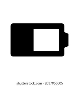 icono de nivel de batería o logotipo símbolo de signo aislado ilustración vectorial - iconos vectoriales de estilo negro de alta calidad
