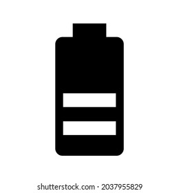 icono de nivel de batería o logotipo símbolo de signo aislado ilustración vectorial - iconos vectoriales de estilo negro de alta calidad
