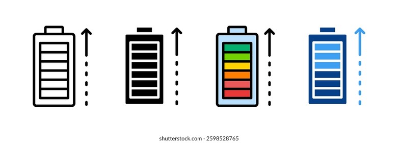 Battery Level Icon Set Multiple Style Collection