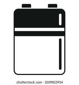 Battery level icon simple vector. Full energy. Lithium power