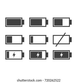 Battery Level Icon Vector Set