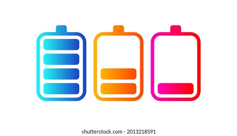 battery level illustration on isolated background