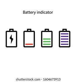 Battery level indicator , icon design