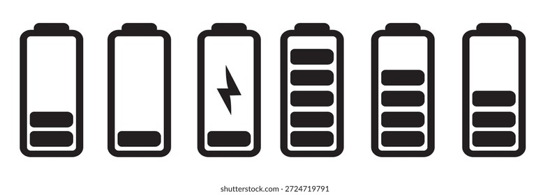 Indicadores de nivel de batería Cargador de batería Icono de batería 