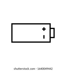 battery level line art vector icon - ui icon vector