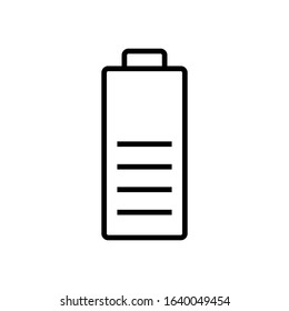 battery level line art vector icon - ui icon vector