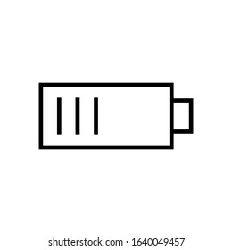 battery level line art vector icon - ui icon vector