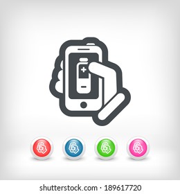 Battery level smartphone icon