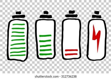 Battery Level, at transparent effect background
