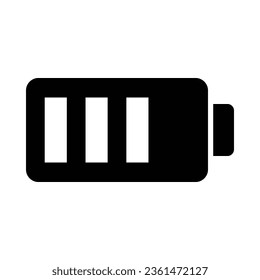 Battery Level Vector Glyph Icon For Personal And Commercial Use.
