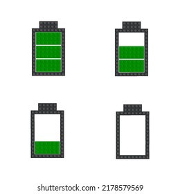 Battery level vector icon from the constructor.