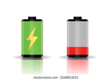 Batteriespiegel. einzeln auf Hintergrund. Vektorgrafik.