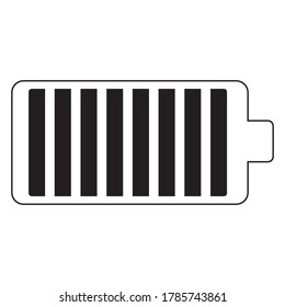 battery life design perfect stroke vector illustration black and white icon