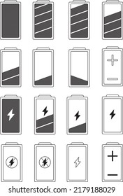 Icono de duración de la batería completado, indicador de carga de la batería | fuente de alimentación de forma simple que ejecuta el diseño plano de carga