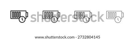 Battery life icon concept. Thin line symbol. Simple outline style vector
