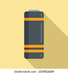 Battery life icon flat vector. Full energy. Cell charger