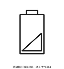 Battery life icon Isolated flat vector in outline